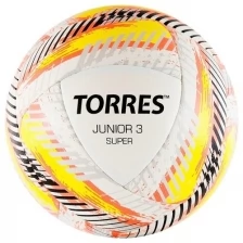Мяч футбольный "TORRES Junior-5 Super HS F320305, размер 5, вес 350-370 г для тренировок детей до 13 лет, белый, голубой, серый