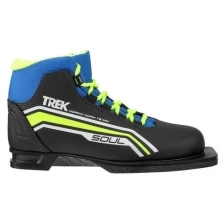 Ботинки лыжные TREK Soul IK NN75, цвет чёрный, лайм неон, размер 35 Trek 782953 .